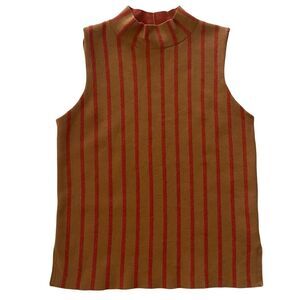 Anthropologie Moth Rochester Stripe Mock Neck Top